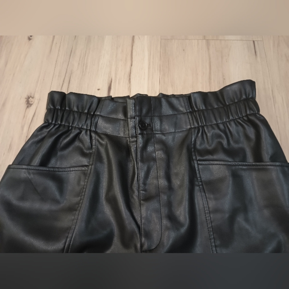 Madewell vegan leather paper bag pants - Picture 4 of 7